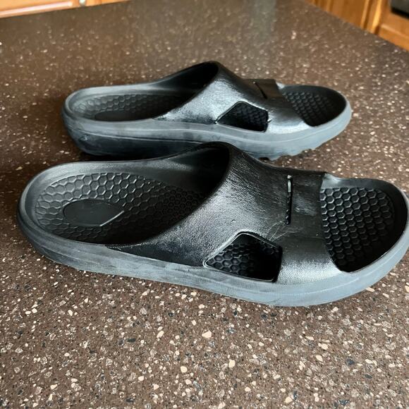 Spenco Fusion Pearl Mens Slide Sandal - Size 11 Mens Black - Picture 7 of 7